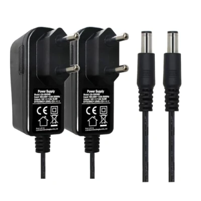 Afbeelding van Security 01 Set van 2 AC naar DC 12 V 1,5 A voedingsadapter, stekker 5,5 mm x 2,1 voor CCTV camera DVR LED String Light