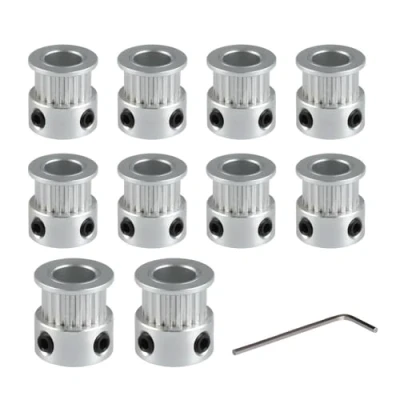 Afbeelding van Super Print GT2 Pulley Katrol 20 Tanden Teeth 8mm Bore Width 6mm Aluminum 20T Wheel for Timing Belt 3D Printer,CNC (10pcs)