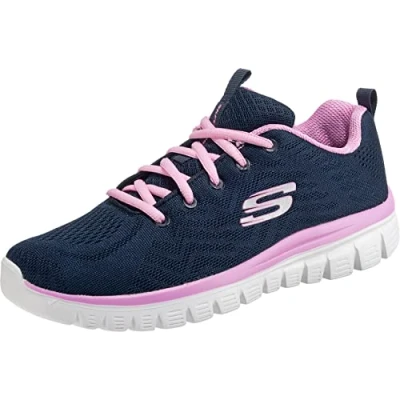 Afbeelding van Skechers Graceful get Connected 12615 Sneakers voor dames, marineblauw felroze, 37 EU
