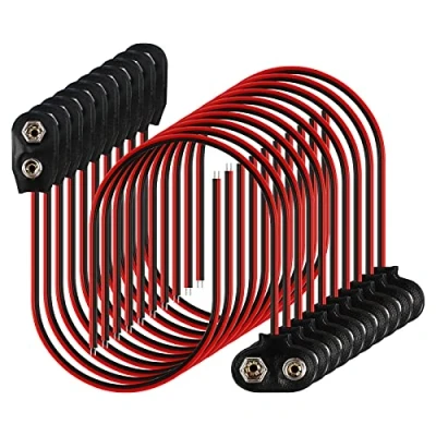 Afbeelding van 40 Psc 9V Batterij Clip Connector 20 Stks T Type en I Snap Clips Gesp