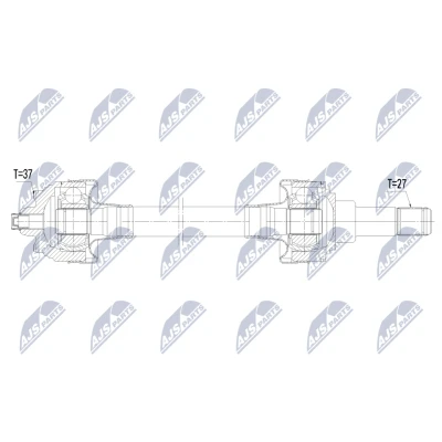 Afbeelding van Aandrijfas NTY NPW BM 240
