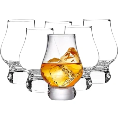 Afbeelding van Hyesrtey Whiskyglazen, set van 6 stuks, whiskyglas, 200 ml, elegante whiskyglazen hoogwaardig kristalglas, vaatwasserbestendig, cadeau idee voor mannen