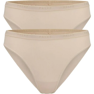 Afbeelding van Falke dames Daily Comfort string met logoband in 2 pack de kleur Beige, maat: L