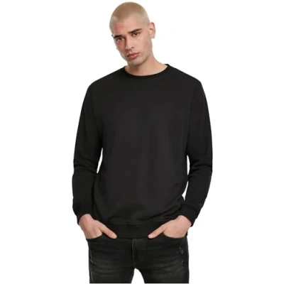 Afbeelding van Urban Classics Basic Terry CREW Sweater, Heren, Maat: Small, Black