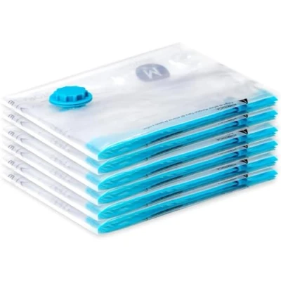Afbeelding van SilverRack vacuümzakken voor kleding, 6 stuks, 50 x 70 cm, BPA vrij, kussens en jassen,