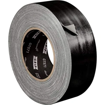 Afbeelding van GRIP Eventbasics Gaffa GT 571 Professionele textieltape, zwart, 50 mm x m, zeer hoge kleefkracht, versterkt allround plakband voor repareren, bundelen en bevestigen