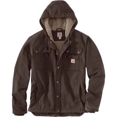 Afbeelding van Carhartt Bartlett Werkjas Duck Fleece gevoerd Dark Brown Heren maat XXL (valt als 3XL)