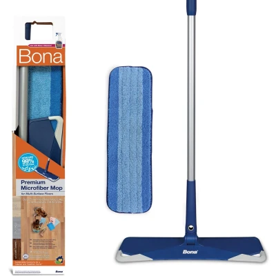 Afbeelding van Bona Premium Microvezel Vloer Mop Vloerwisser In Hoogte Verstelbaar Inclusief Doek 42 CM