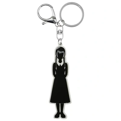 Afbeelding van Karactermania, Sleutelhanger, Mercredi Body Porte clés en Caoutchou, Zwart