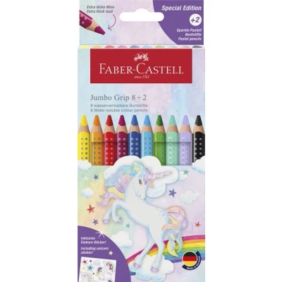 Afbeelding van 5x Kleurpotlood Faber Castell Jumbo Grip Unicorn 8 2 incl. stickervel