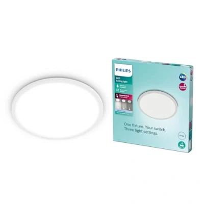 Afbeelding van Philips Superslim LED IP44 4.000K Ø 24,5cm wit