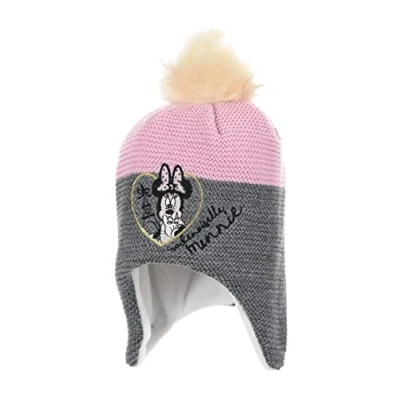 Afbeelding van Sun City Minnie Mouse wintermuts met pompon voor babymeisjes, grijs, 48 cm