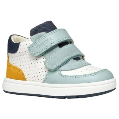 Afbeelding van Geox B Biglia Boy A, eerste stappen voor baby&#039;s en kinderen, wit/salie, 22 EU