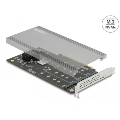Afbeelding van PCI Express x16 kaart naar 4 x interne NVMe M.2 Key M Delock