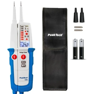 Afbeelding van Peaktech 1096 spanningstester 1000V ac/dc CAT IV 600V LCD display testfunctie RCD