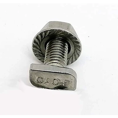 Afbeelding van GAO Flora 30 hamerkopschroeven M6 x 12 roestvrij staal met flensmoer voor kassen