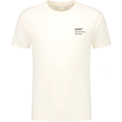 Afbeelding van GANT Small Graphic SS Tshirt basic, Heren, Maat: Large, Cream