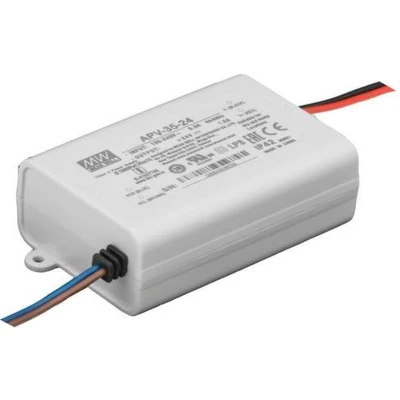 Afbeelding van Mean Well APV 35 24 LED transformator Constante spanning 36 W 0 1.5 A V/DC Niet dimbaar, Overbelastingsbescherming 1 stuk(s)