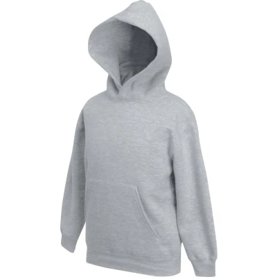 Afbeelding van Fruit Of The Loom Kinder Unisex Sweatshirt Met Capuchon / Hoodie (Heater Grijs)