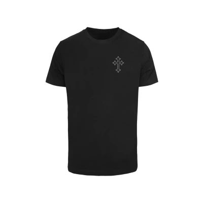 Afbeelding van Mister Tee Memento MORI Oneline Cross Tshirt print, Heren, Maat: XS, Black