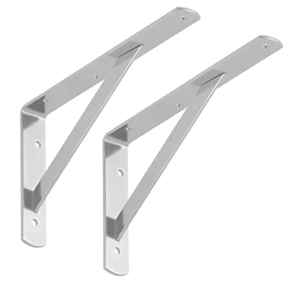 Afbeelding van SOTECH Set van 2 Plankdragers (250 x 150 30 mm, gegalvaniseerd, poedercoating), met dwarsbalk voor stabilisatie