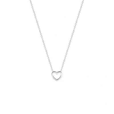 Afbeelding van Zilver Gerhodineerde Collier hart 1 1328599