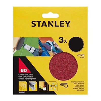 Afbeelding van Stanley Schuurschijf Sta32067 xj 125mm K60 3 Stuks
