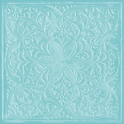Afbeelding van Muriva Ltd 12 rollen net als het grote sierpanelen behang Medium Blauw