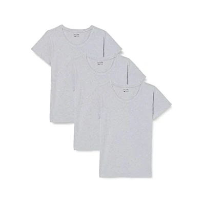 Afbeelding van Berydale Dames T shirt met ronde halsuitsnijding, Grijs, set van 3, XXL