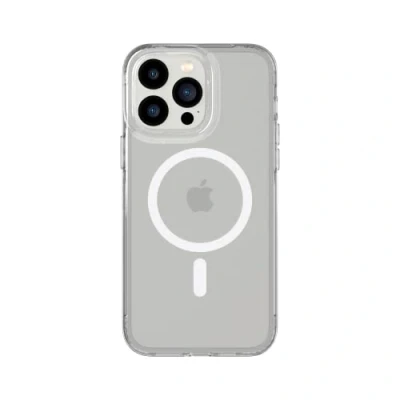 Afbeelding van tech21 iPhone 14 Pro Max Evo Clear Compatibel met MagSafe Krasbestendig, schokabsorberend, helder telefoonhoesje 3,7 m bescherming tegen meerdere vallen