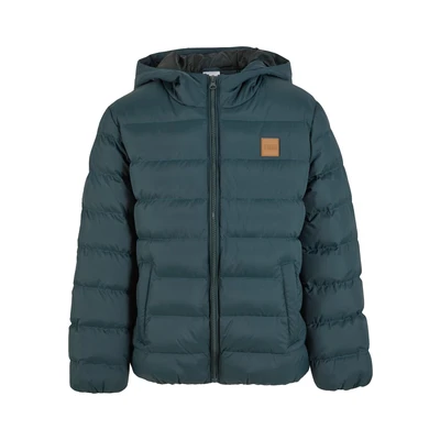 Afbeelding van Urban Classics Bubble Winterjas voor kinderen, Maat: 134/140, Bottlegreen
