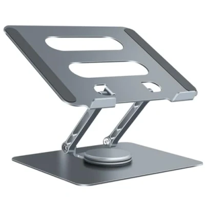 Afbeelding van CoverKingz Laptopstandaard in hoogte verstelbaar met 360 draaibare basis voor 10 17 inch laptops/notebooks/tablets/Chromebook/MacBooks grijs