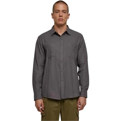 Afbeelding van Urban Classics Overhemd, Heren, Maat: 3XL, darkshadow