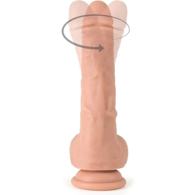 Afbeelding van Vibrerende Roterende en Realistische Dildo met Balzak R9*