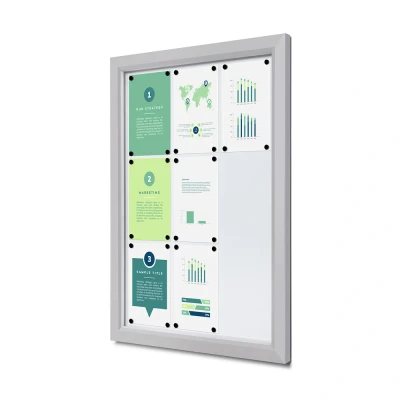 Afbeelding van Outdoor Vergrendelbaar Notitiebord Slim 9 X A4 Syna SCTE9XA4PH Horeca &amp; Professioneel