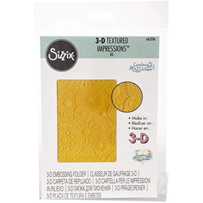 Afbeelding van Sizzix 663206 Impression Reliëfmap Mozaïek Gems stanssjablonen, meerkleurig, eenheidsmaat