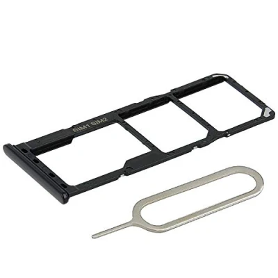 Afbeelding van MMOBIEL Dual Sim Tray Kaart Houder Nano Slot voor Samsung Galaxy A21s A217 Zwart