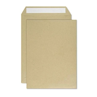 Afbeelding van Netuno 500 bruine C5 enveloppen 162x229mm rechte klep drukgevoelig zonder venster 80g voor het verzenden van facturen folders belastingaangiften brochures