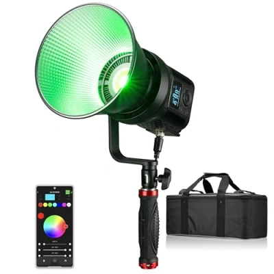 Afbeelding van BRESSER BR 135 RGB COB LED Light Watt Bi colorfunctie Bediening via Smartphone App Transporttas