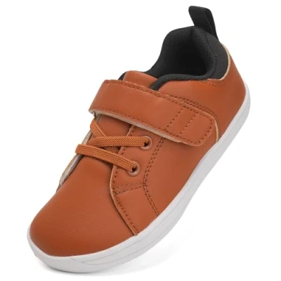 Afbeelding van Blotevoetenschoenen voor kinderen, meisjes, breed, blote voeten, outdoor, binnen, licht en ademend, minimalistische trailschoenen, Bruin, 28 EU