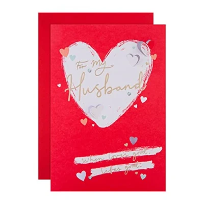 Afbeelding van Hallmark Valentine Card Husband Klassiek op hart gebaseerd ontwerp