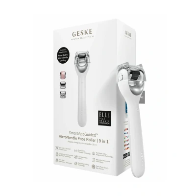 Afbeelding van GESKE SmartAppGuided™ MicroNeedle Face Roller 9 in 1 met rozenkwarts Microneedling Professioneel apparaat Naaldroller Schoonheidsrollergezicht Micronaaldroller