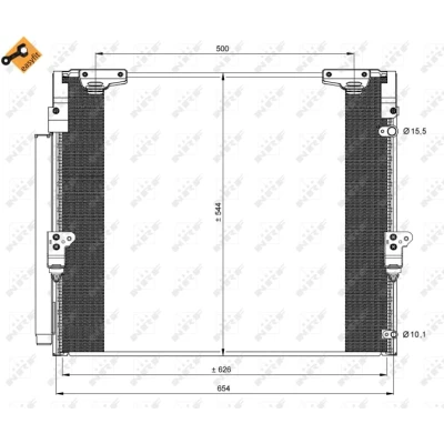 Afbeelding van Condensor, airconditioning NRF 35862