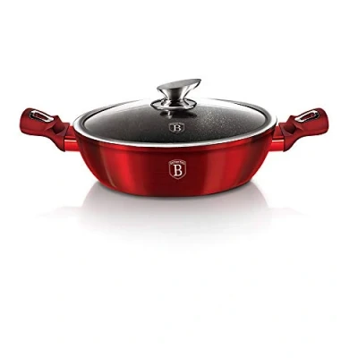 Afbeelding van GRANIET POT 28cm BERLINGER HAUS RED METALLIC LINE BH 1263