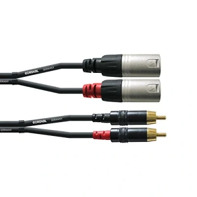 Afbeelding van CORDIAL Dubbele XLR stekker naar RCA 6 m audiokabel