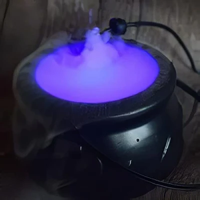Afbeelding van YINGBO Halloween heks ketel mistmaker,12 LED roken,Halloween decoraties