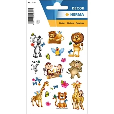 Afbeelding van Herma, Stickers, Motief Sticker Jungle 3 vellen à 30 stickers Veelkleurig