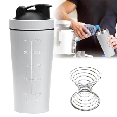 Afbeelding van 750 ml roestvrijstalen proteïne shaker: shaker, roestvrij stalen staal, proteïneshaker, fitnessshaker, proteïneshake, voor eiwitten, dieet