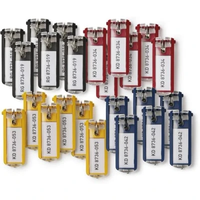 Afbeelding van Durable 194927 Key Clip Sleutelhanger Meerdere kleuren 24 stuk(s)