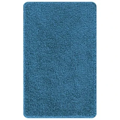 Afbeelding van vidaXL Blauw Polyester Middelgroot Antislip Badmatten Rechthoekig